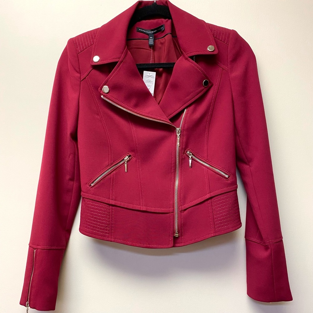 Red WHBM essential Moto jacket